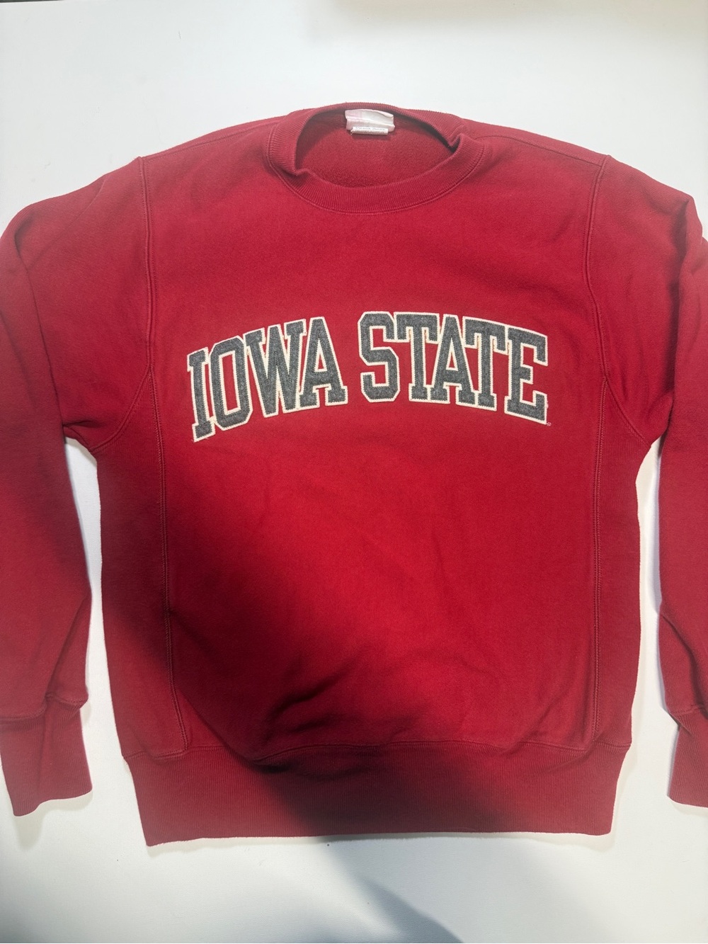 Champion Reverse Weave Small Red Crewneck Sweatshirt - Picture 2 of 9
